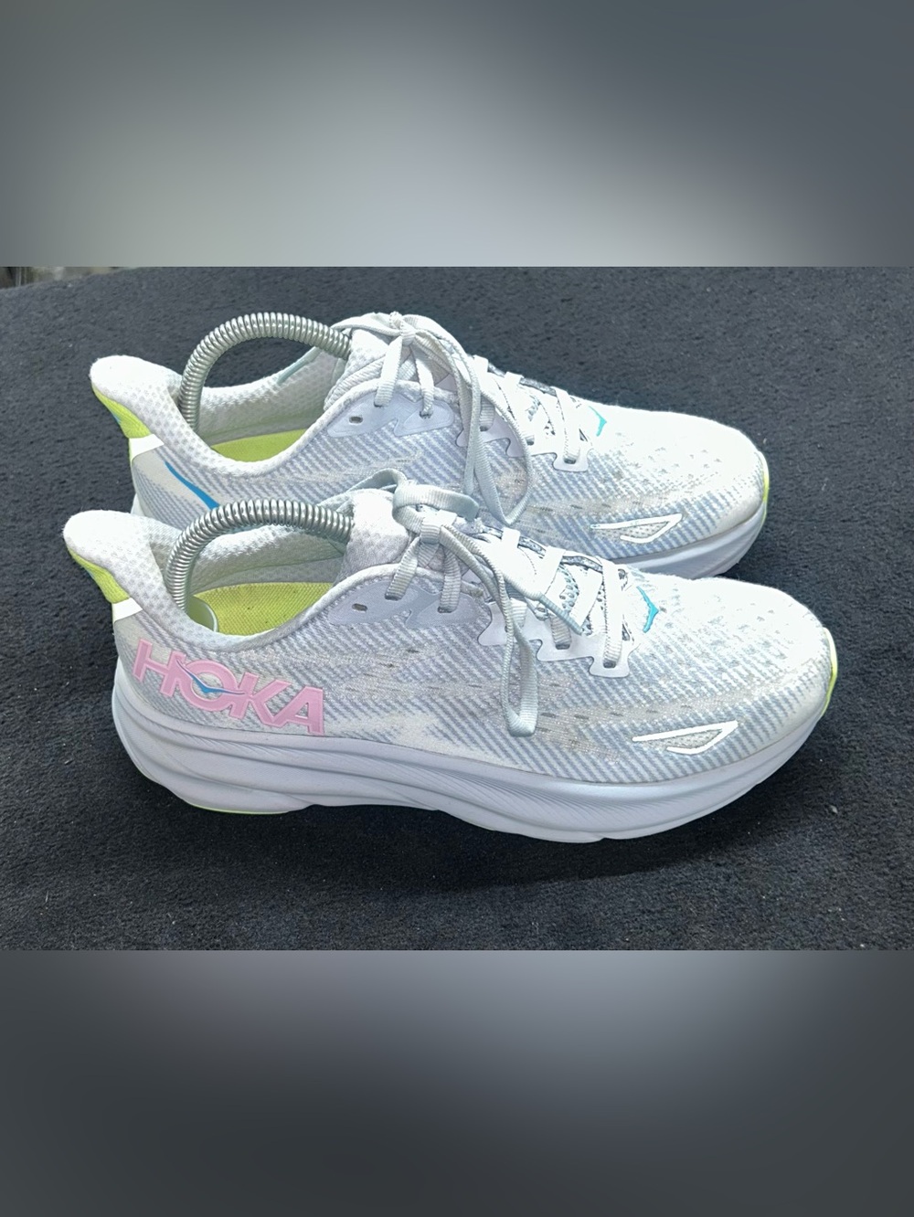 Hoka One One Clifton 9 Running Shoe Gull Sea Ice Women’s 8.5 B